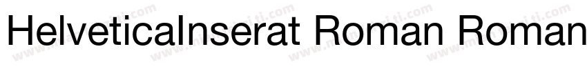 HelveticaInserat Roman Roman SemiBo字体转换